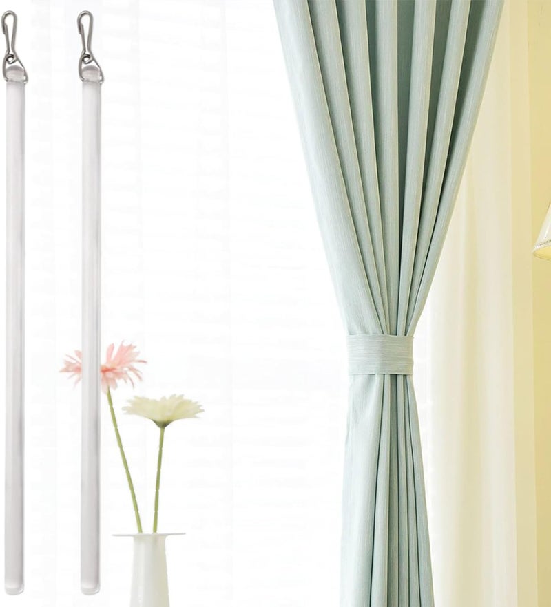 EINCORN Pack of 2 Clear 17Inch Curtain Pull Wand Drapery Control Pull Rod Stick with Hook for Opening and Closing Curtain - Image 5